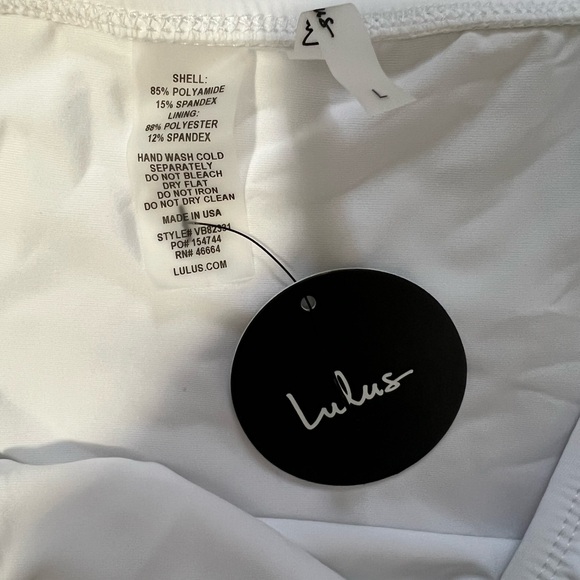 Lulu's White High Rise Tie-Front Bikini Bottom - Picture 3 of 4
